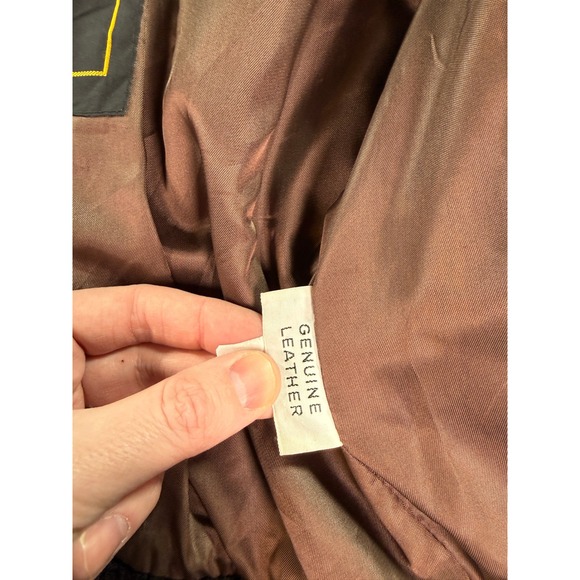 Avirex Type A-2 Flight Jacket Mens 40 Brown Leather Bomber Military Style Jacket - Picture 14 of 14